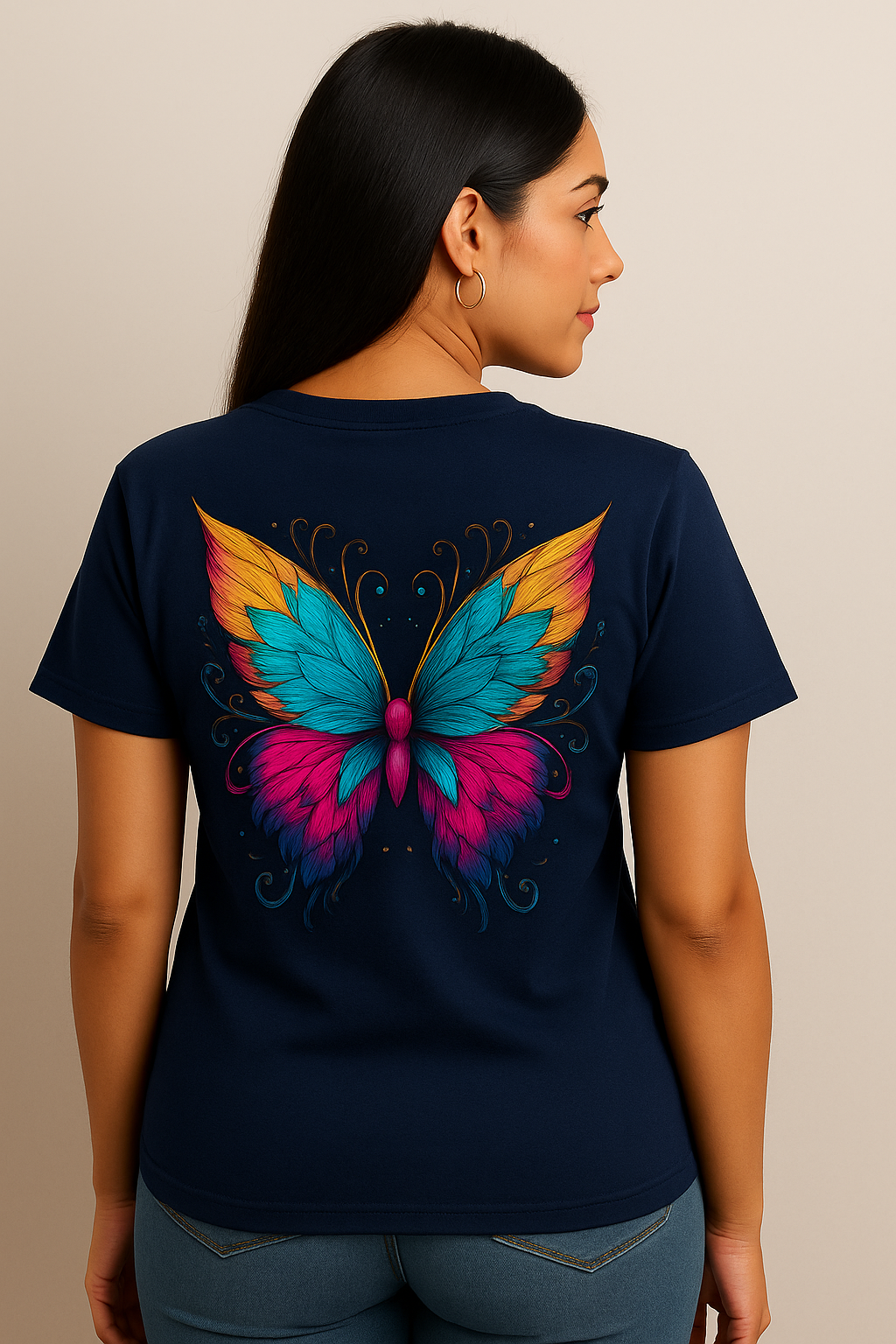 Vibrant Butterfly Art Premium Tee