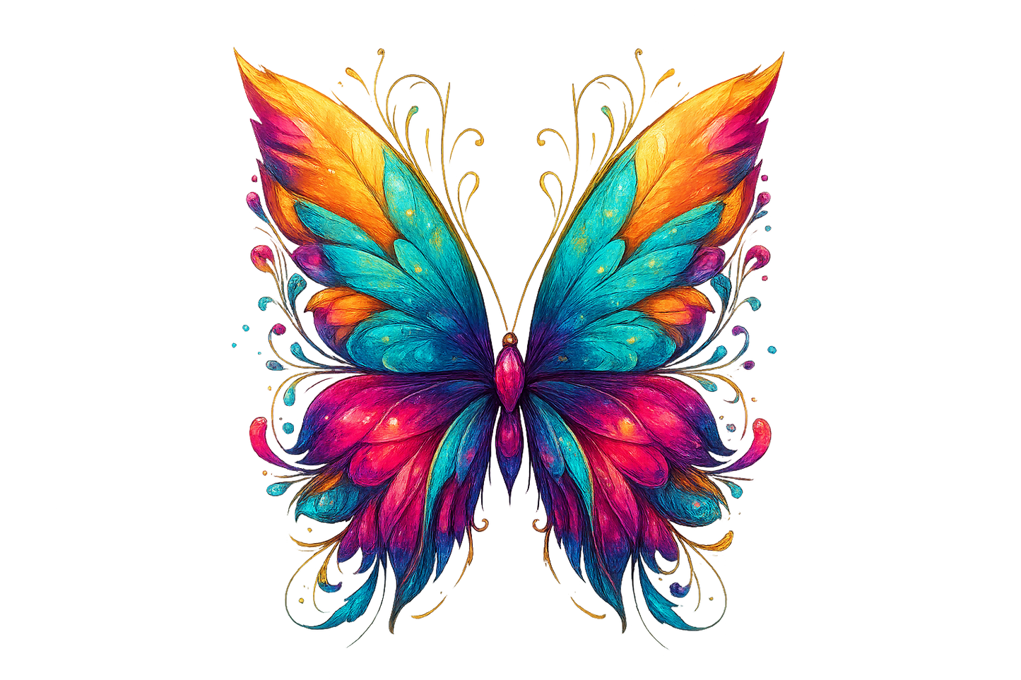 Vibrant Butterfly Art Premium Tee