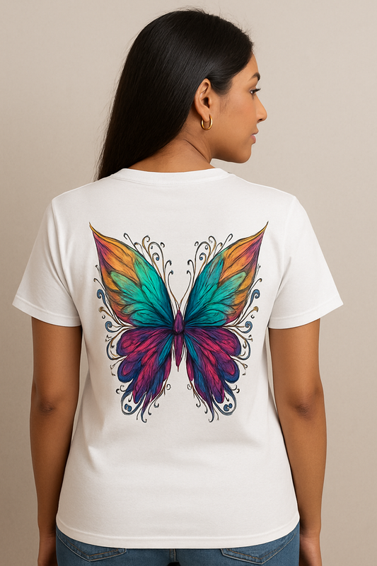 Vibrant Butterfly Art Premium Tee