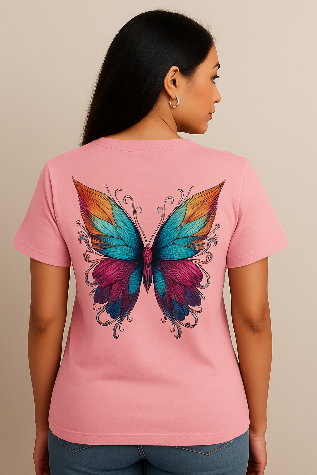 Vibrant Butterfly Art Premium Tee